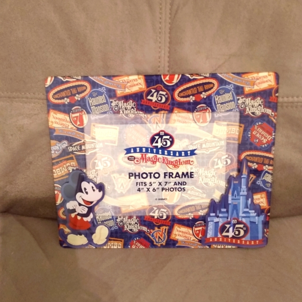 Walt Disney World Retro 45th Anniversary Photo Frame New Condition